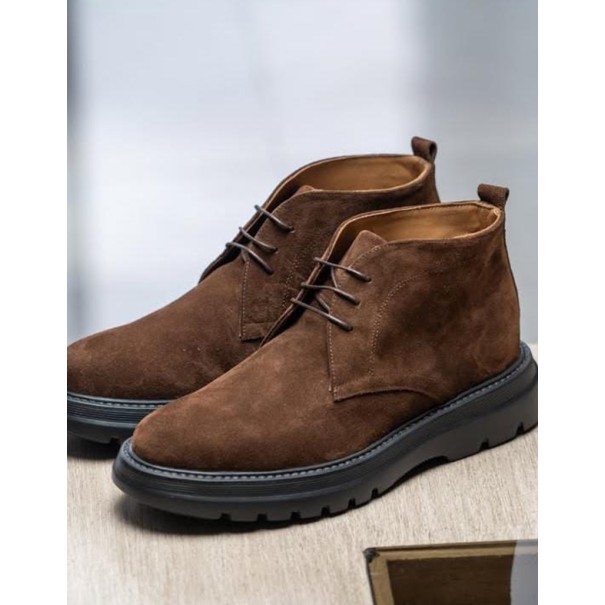 Boots en Cuir -110 DAIM MARRON - MAKEBA