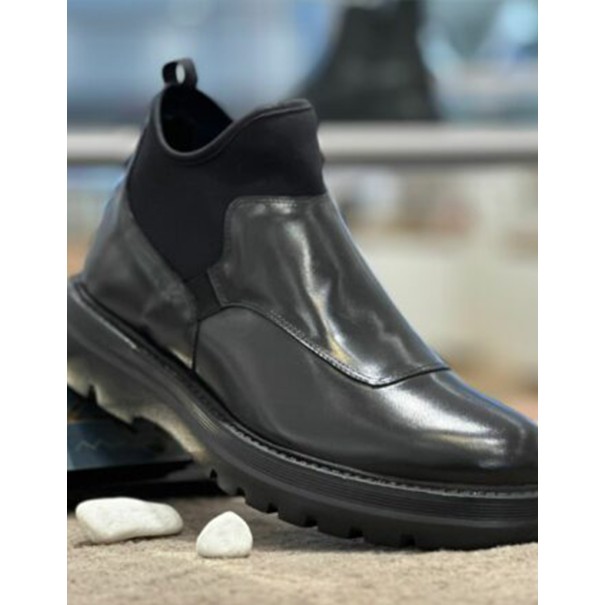 Boots homme en Cuir – 120 Noir - MAKEBA