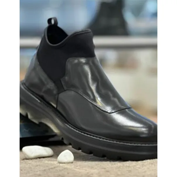 Boots homme en Cuir – 120 Noir - MAKEBA