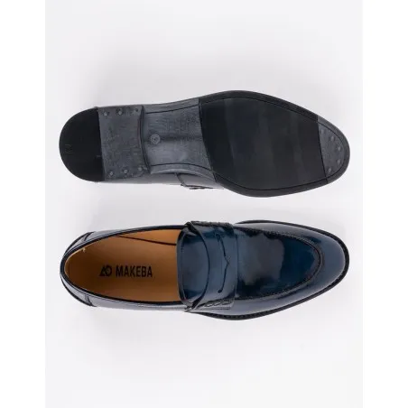Chaussures en cuir Carlo – CH07 Bleu - MAKEBA