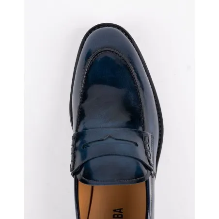Chaussures en cuir Carlo – CH07 Bleu - MAKEBA