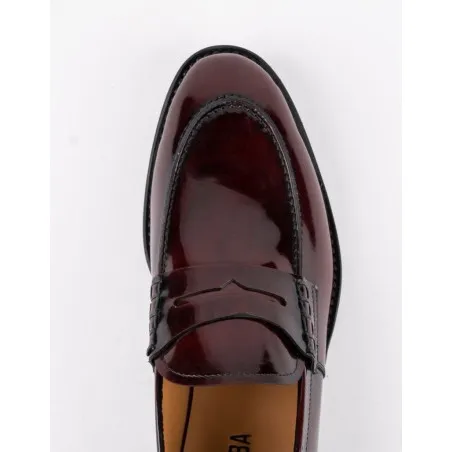 Chaussures en cuir Carlo – CH07 Bordeaux - MAKEBA