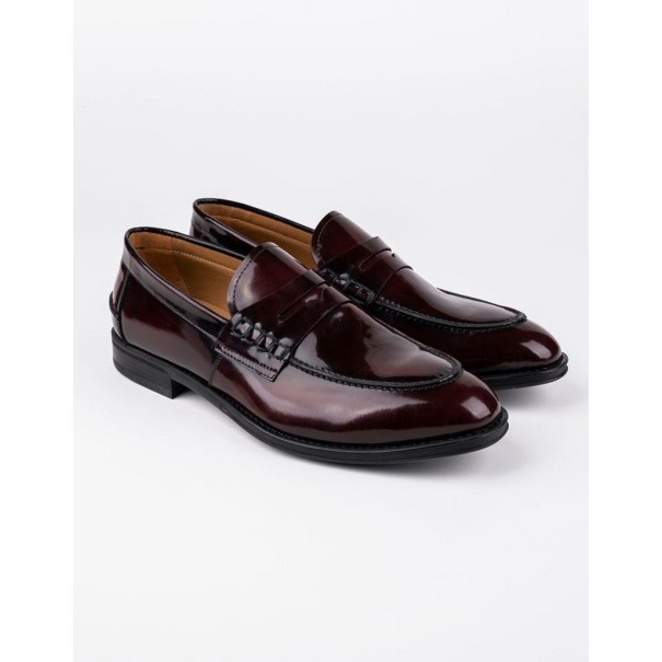 Chaussures en cuir Carlo – CH07 Bordeaux - MAKEBA