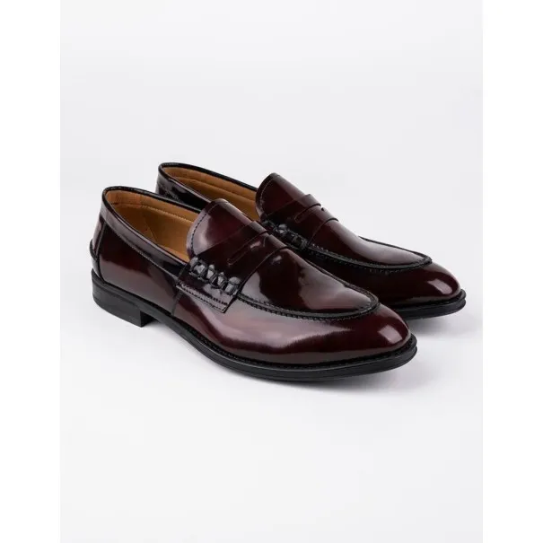 Chaussures en cuir Carlo – CH07 Bordeaux - MAKEBA