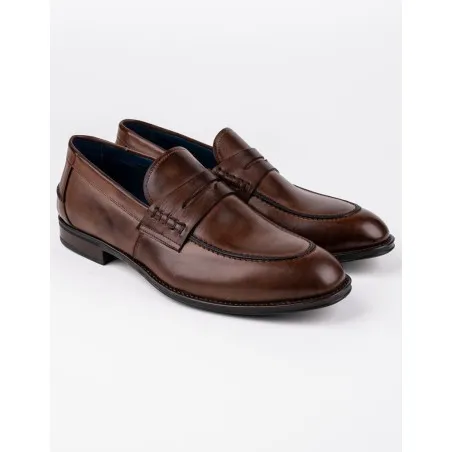 Chaussures en cuir Carlo – CH07 Marron 290 - MAKEBA
