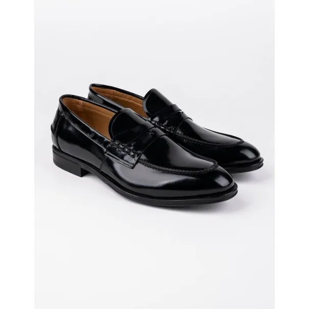 Chaussures en cuir Carlo – CH07 Noir Glacé - MAKEBA
