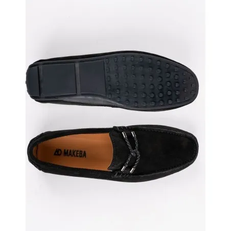 Mocassins en cuir Tino – TD102 Noir - MAKEBA
