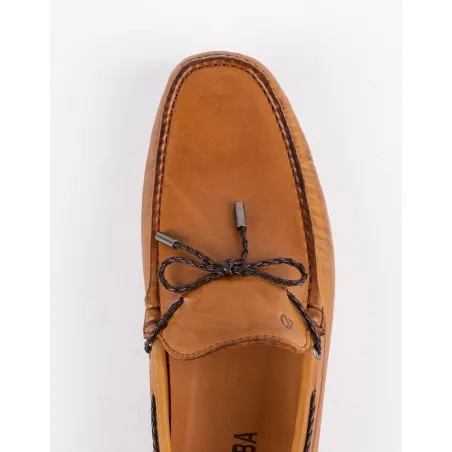 Mocassins en cuir Tino – TD103 Camel - MAKEBA
