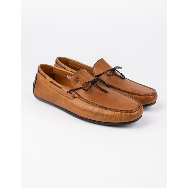 Mocassins en cuir Tino – TD103 Camel - MAKEBA