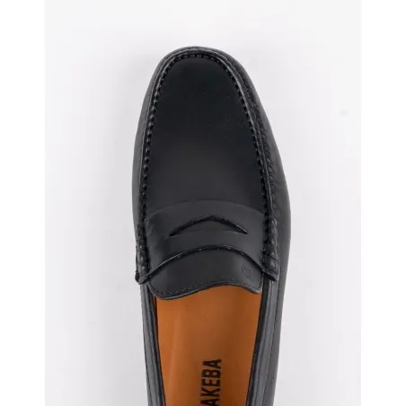 Mocassins en cuir Tino – TD100 Noir - MAKEBA