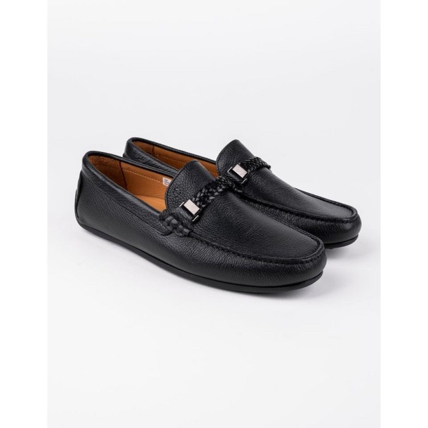 Mocassins en cuir Tino – TD101 Noir - MAKEBA