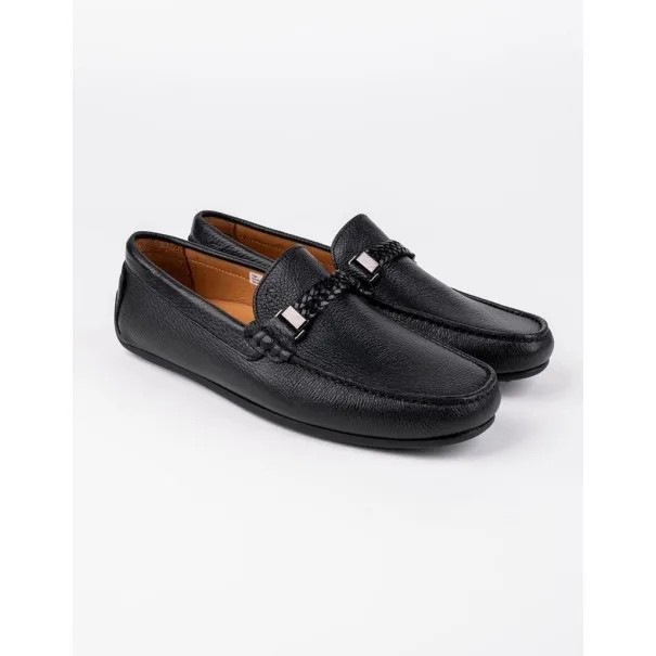Mocassins en cuir Tino – TD101 Noir - MAKEBA