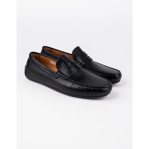 Mocassins en cuir Tino – TD100 Noir - MAKEBA