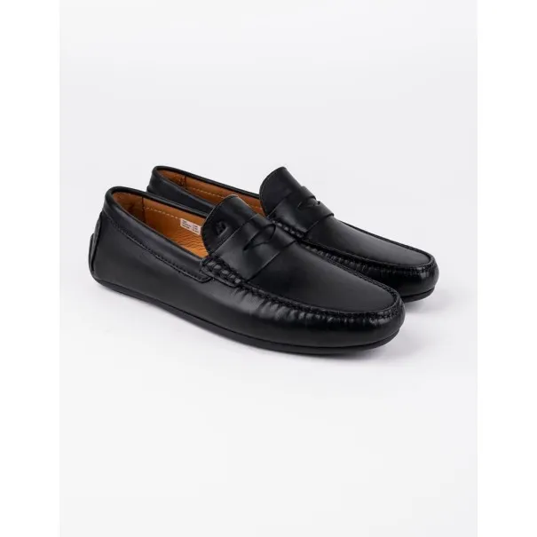 Mocassins en cuir Tino – TD100 Noir - MAKEBA