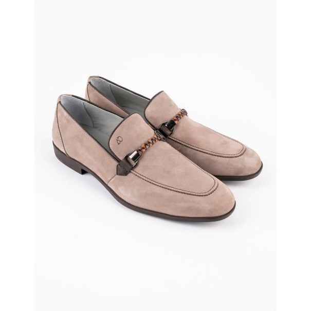 Chaussures en cuir Otto – 8711 Nubuck Beige - MAKEBA