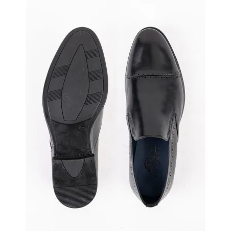 Chaussures en cuir Silvio – 8607 Noir - MAKEBA