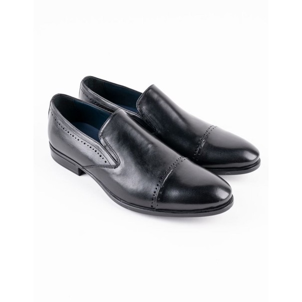 Chaussures en cuir Silvio – 8607 Noir - MAKEBA