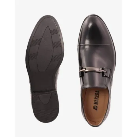Chaussures en cuir Silvio – 8605 Noir Glacé - MAKEBA