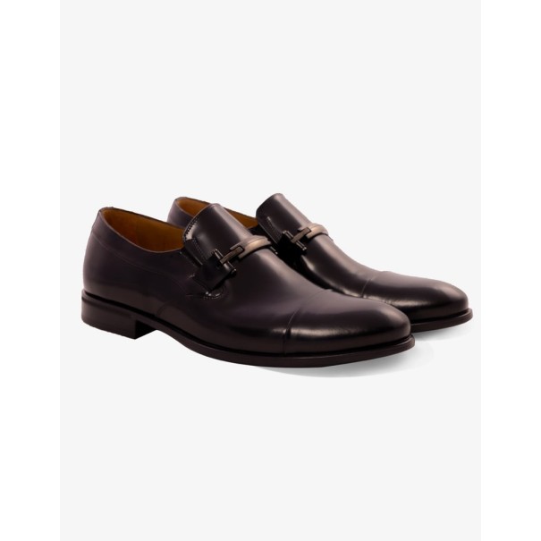 Chaussures en cuir Silvio – 8605 Noir Glacé - MAKEBA