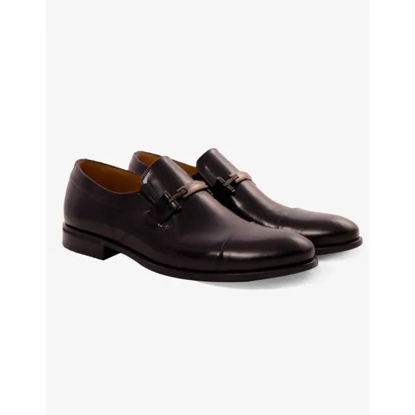 Chaussures en cuir Silvio – 8605 Noir Glacé - MAKEBA