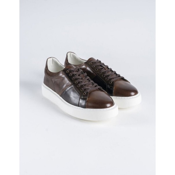 Baskets en cuir Sonny – 8901 Marron - MAKEBA