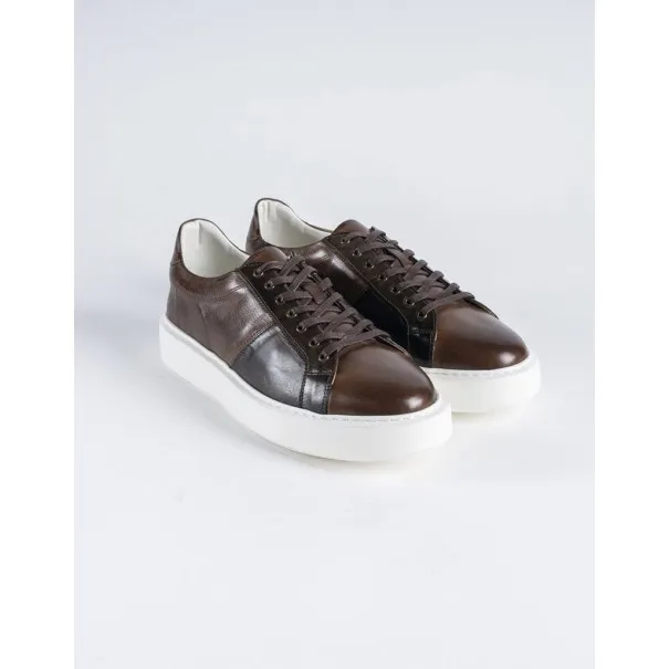 Baskets en cuir Sonny – 8901 Marron - MAKEBA