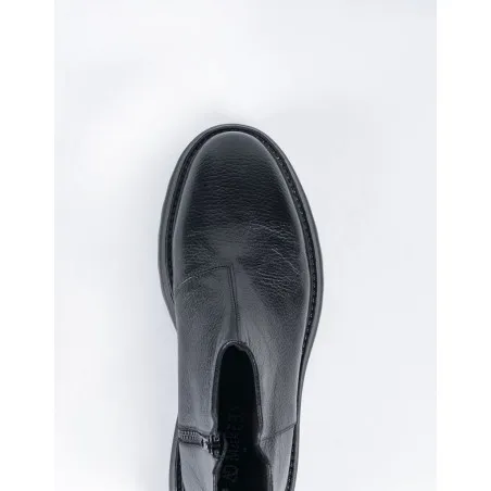 Boots en cuir Barzini – 112 Noir - MAKEBA