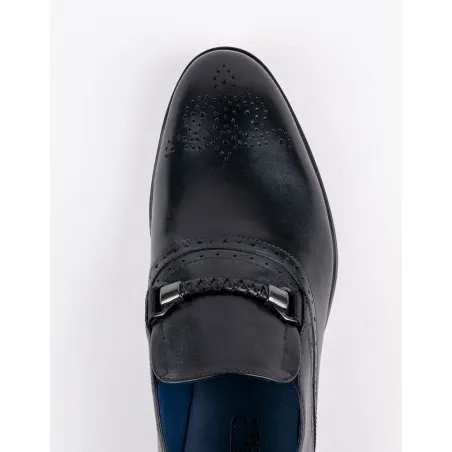 Chaussures en cuir Dante – DB09 Noir - MAKEBA