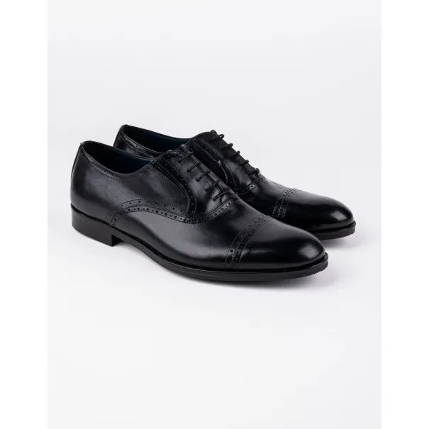 Chaussures en cuir Dante – DB03 Noir - MAKEBA