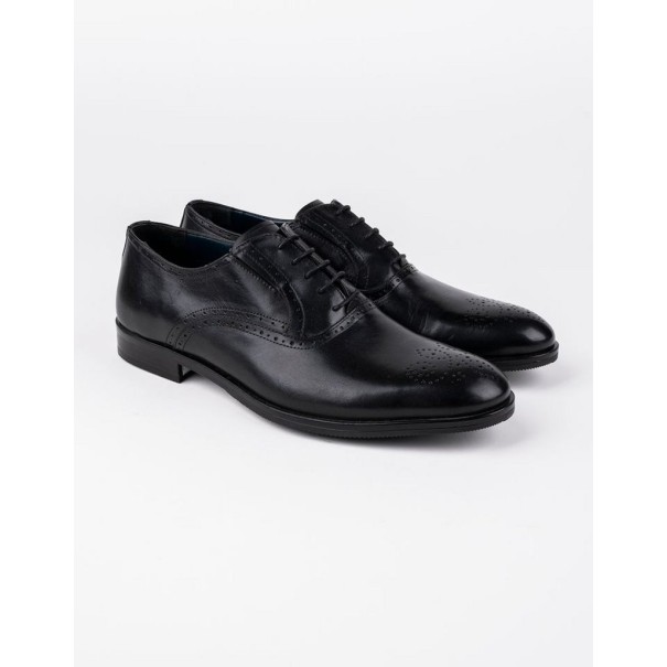 Chaussures en cuir Dante – DB02 Noir - MAKEBA