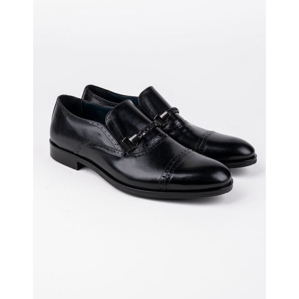 Chaussures en cuir Dante – DB01 Noir - MAKEBA