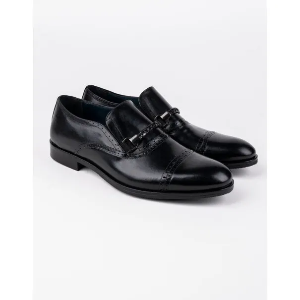 Chaussures en cuir Dante – DB01 Noir - MAKEBA
