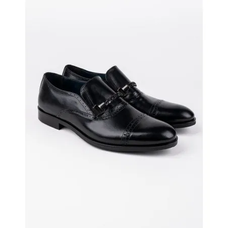 Chaussures en cuir Dante – DB01 Noir - MAKEBA