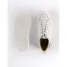 Baskets en cuir Cassio – CVR01 Blanc/Camel - MAKEBA