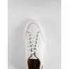 Baskets en cuir Cassio – CVR01 Blanc/Camel - MAKEBA