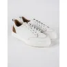 Baskets en cuir Cassio – CVR01 Blanc/Camel - MAKEBA