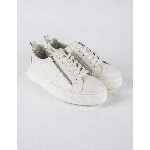 Baskets en cuir Cassio – CVR06 Blanc - MAKEBA