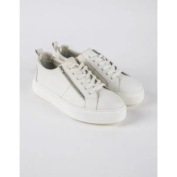 Baskets en cuir Cassio – CVR06 Blanc - MAKEBA