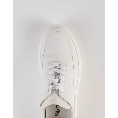 Baskets en cuir Raffaello – Mac203 Blanc - MAKEBA