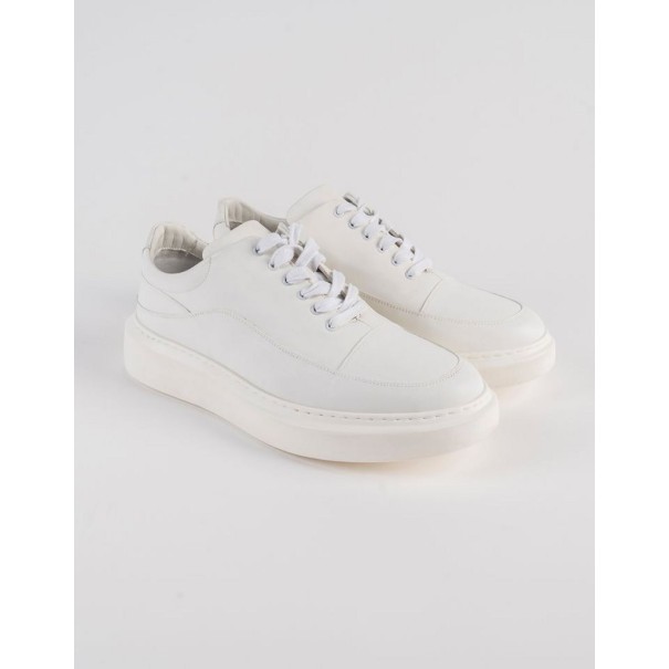 Baskets en cuir Raffaello – Mac203 Blanc - MAKEBA