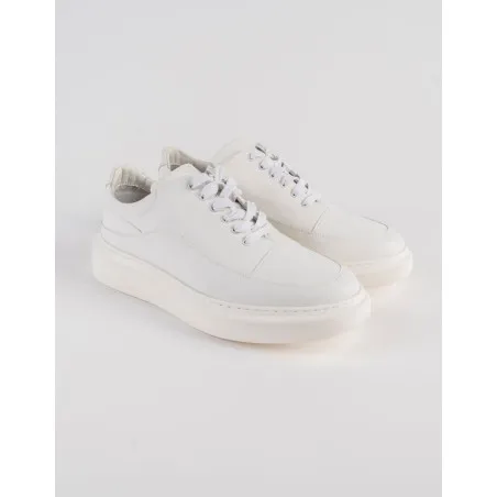 Baskets en cuir Raffaello – Mac203 Blanc - MAKEBA