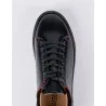 Baskets en cuir Felipe – E21 Noir-Rouge - MAKEBA
