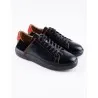 Baskets en cuir Felipe – E21 Noir-Rouge - MAKEBA