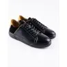 Baskets en cuir Felipe – E21 Noir-Jaune - MAKEBA