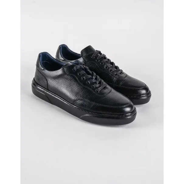 Baskets en cuir Enzo – E11 Noir - MAKEBA