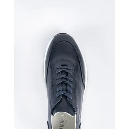 Baskets en cuir Marco – 1304 Bleu - MAKEBA