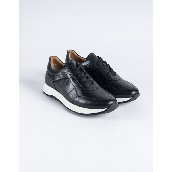 Baskets en cuir Ricardo – 1302 Noir - MAKEBA