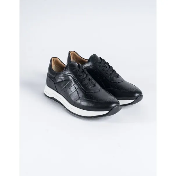 Baskets en cuir Ricardo – 1302 Noir - MAKEBA