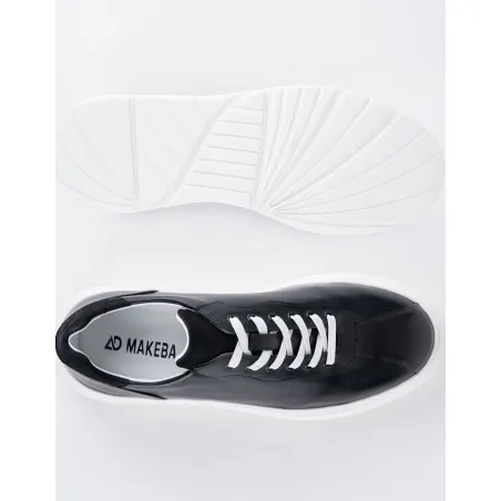 Baskets en cuir Danilo – BLC09 Noir - MAKEBA