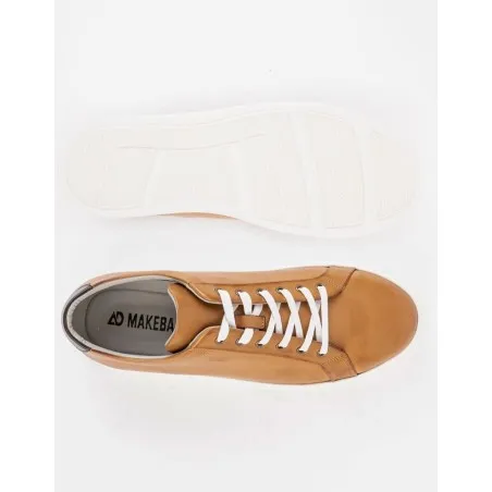 Baskets en cuir Leo – CU05 Camel - MAKEBA